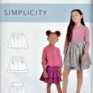 Simplicity #9199/R10889~Children&#39;s & Girls&#39; Skirts~ Child and  Girls Sz 3-14)~New