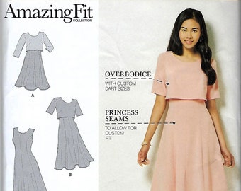 Simplicity Pattern #8047~Amazing Fit Misses' Dress in Slim, Average and Curvy Fit~Misses Sz 6-14~Uncut F Folds