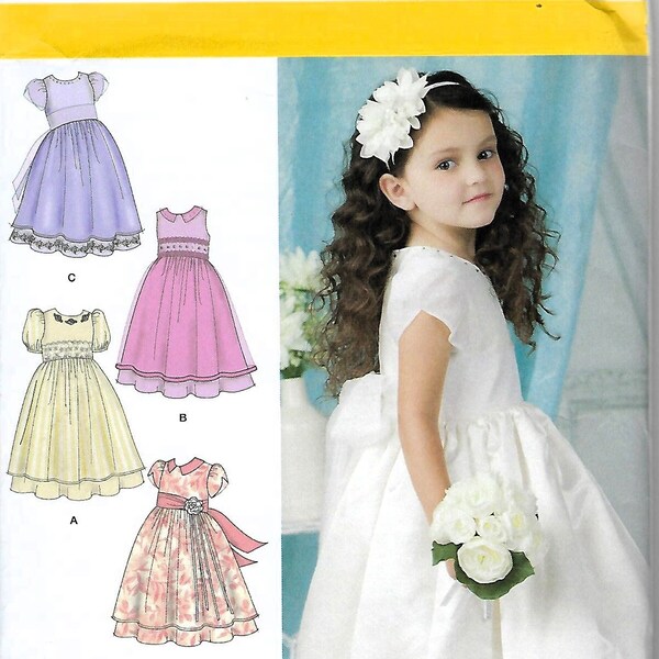 Simplicity Pattern #1507~Toddlers' & Child's Special Occasion Dress-Create Your Style~Child Sz 4-8~Uncut F Folds