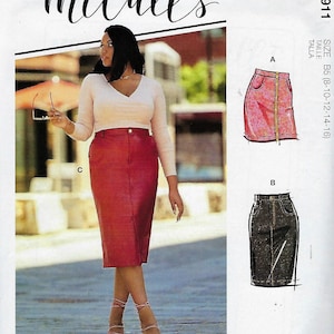 McCalls B Sterling McCalls #R10911/M8149~Misses Skirts~Slim 5-Pocket Pencil Skirt Multiple Lengths~ Womens 26W-32W