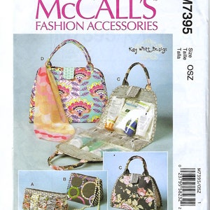 McCall&#39;s Patterns #M7395~ Cosmetic Bags in Four Styles~Uncut F Fold