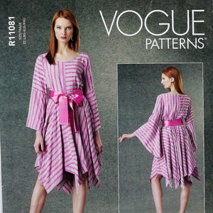 Vogue Designer Pattern #V1796~Zandra Rhodes~Misses Dress and Belt~Misses Xsm-M(4-14) or L-Xxl(16-26)~New-Uncut~No Pattern Envelope Incl