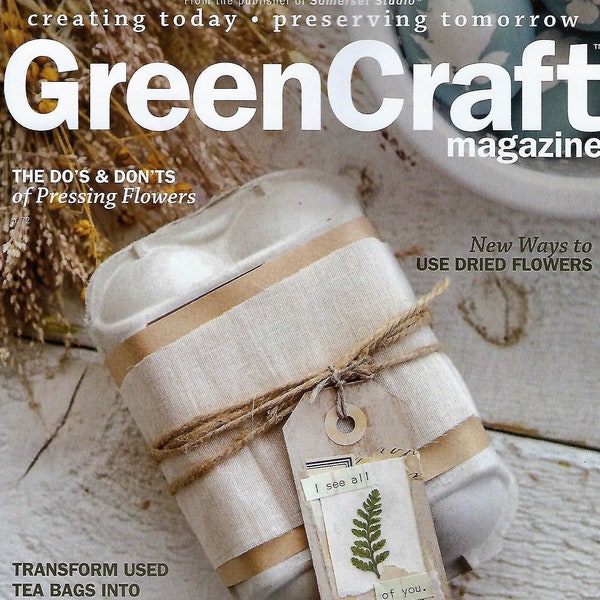 NEW "GREENCRAFT MAGAZINE"~Winter2023~The Many Ways Of Dried Flowers!