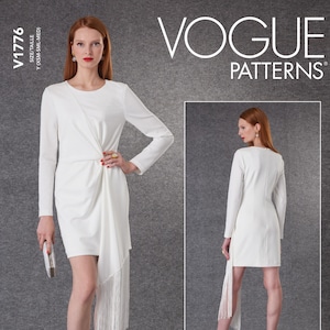 Vogue Badgley Mischka Pattern #v1776~Misses Close Fit Dress~Cocktails~Misses Sz 4-14 or 16-26~Uncut F Folds