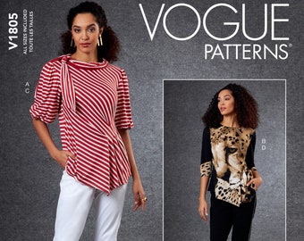 Vogue Today'sFit Pattern #V1805~Misses Top and Trousers~Misses All Szs 32-55 in Bust~Uncut F Folds~No Pattern Envelope Incl