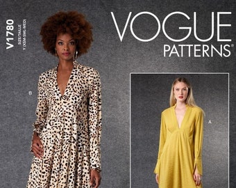Vogue Pattern #V1780~Misses Dress~Misses Sz 4-14 or 16-26~Uncut F Folds~No Pattern Envelope Incl