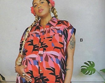 KNOW ME Pattern #ME2081/R12122~Maternity Romper Jumpsuit Sewing Pattern: Misses' Size 8-16 or Womens 18-26 Uncut F Fold