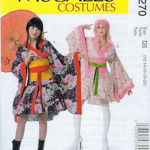 McCall&#39;s  Pattern #M7270~Great Cosplay Costume-Misses&#39; Sexy Geisha~Kimono Top, Skirt, Obi and Belt ~Misses Sz 4-12~New