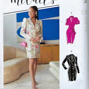 McCalls Parker McCalls #R10915/M8140~Misses Dresses~Seam Blazer Dress with Sleeve Variations~Misses Sz 6-14 or 16-24