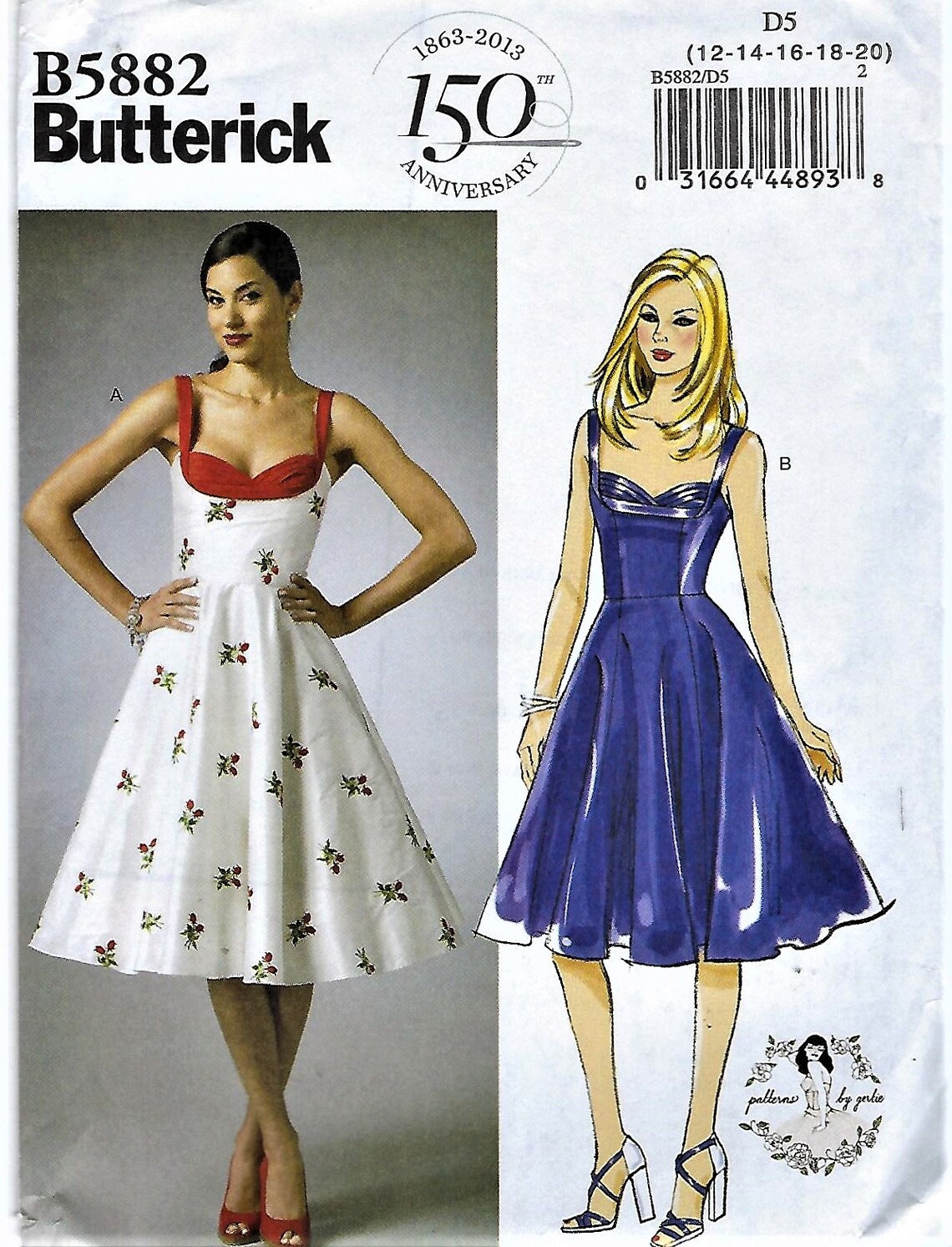 Butterick Patterns by Gertie B5882Misses Lined Dress Bias | Etsy