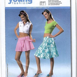 Burda Skirt Sewing Pattern 8176: Mini or Knee Length, Sz 8-20 (Uncut)