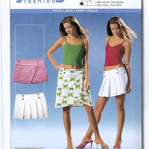 Burda Young Pattern #8176~Misses Semi Fitted Wrap Fashion Skirt~Misses Sz 8-20~Uncut F Fold