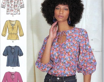 Simplicity Pattern #9469~Misses Tops-Pullover Tunic or Hip Length~ Misses Sz 16-24~New Uncut F Fold