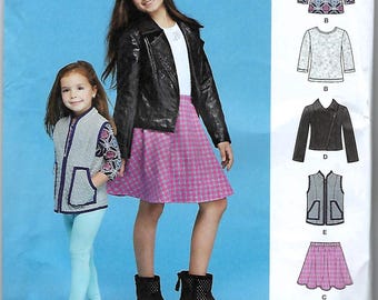 Simplicity Patterns #8027~Girls  5 Pc Wardrobe Pattern~Girls Sz 7-14~Uncut F Fold
