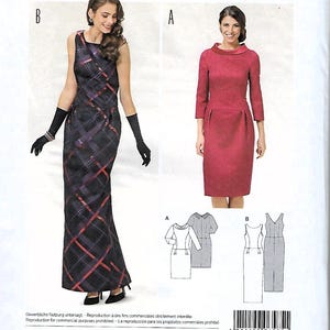 Burda Style Sewing Pattern 6585: Misses Retro Evening Dress, Size 8-18