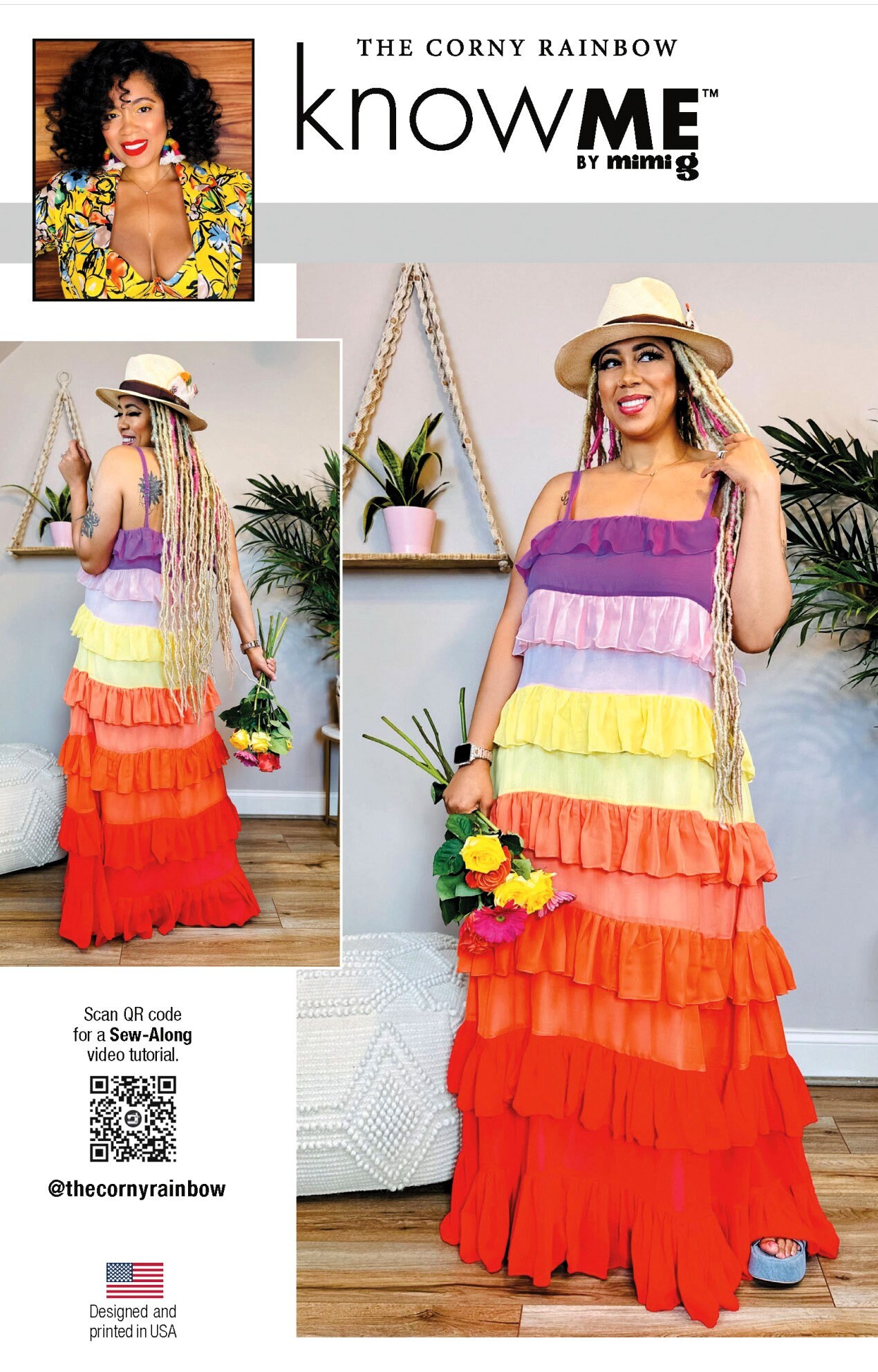 アングラーズメイド ノックンポップJr Know Me Sewing Pattern #ME2045/R11895~ Misses' Maxi Color