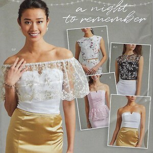 Simplicity Pattern #8598~Womens&#39; Special Occasion Tops~Womens Sz 18w-26wUncut F Folds