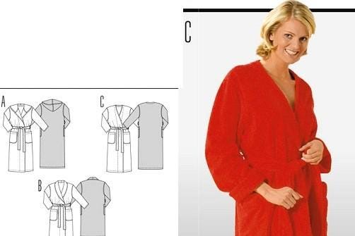 Burda Bathrobe Sewing Pattern #2653~mens & Womens, Uncut (sizes12-22 ...