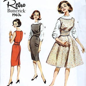 Butterick 1960s Jumper Sewing Pattern: Retro Style, Size 8-26, Uncut