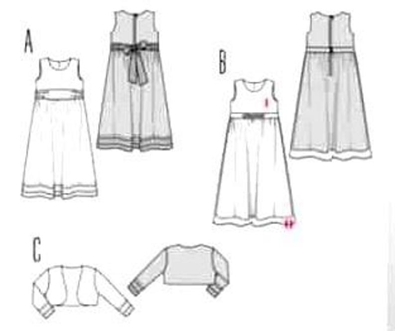 Burda Kids Sewing Pattern #9757: Girls' Formal Gown & Bolero - Sz 2-8 ...