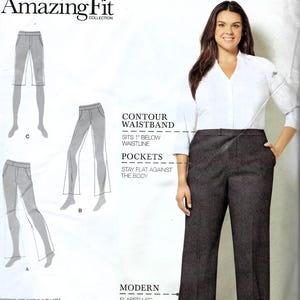Simplicity Pattern #8056~Amazing Fit Miss & Plus Size Flared Pants or Shorts~Misses Sz 20w-28w~Uncut F Folds