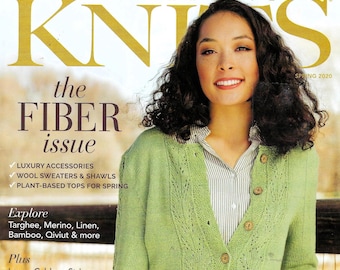 New INTERWEAVE KNITS MAGAZINE~Back Issue-Feb 2020~The Fiber Issue-13 Knit Patterns!