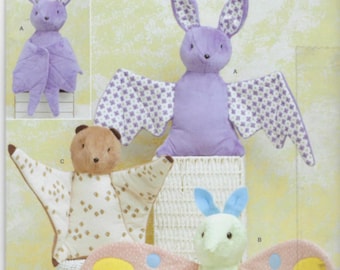 Simplicity Craft Pattern #9940~Sew a Plush Bat, Moth or Flying Squirrel~Easy To Sew~New Uncut F Fold