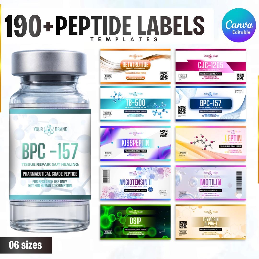 Peptide Labels Templates, Printable Peptide Vial Labels Designs ...