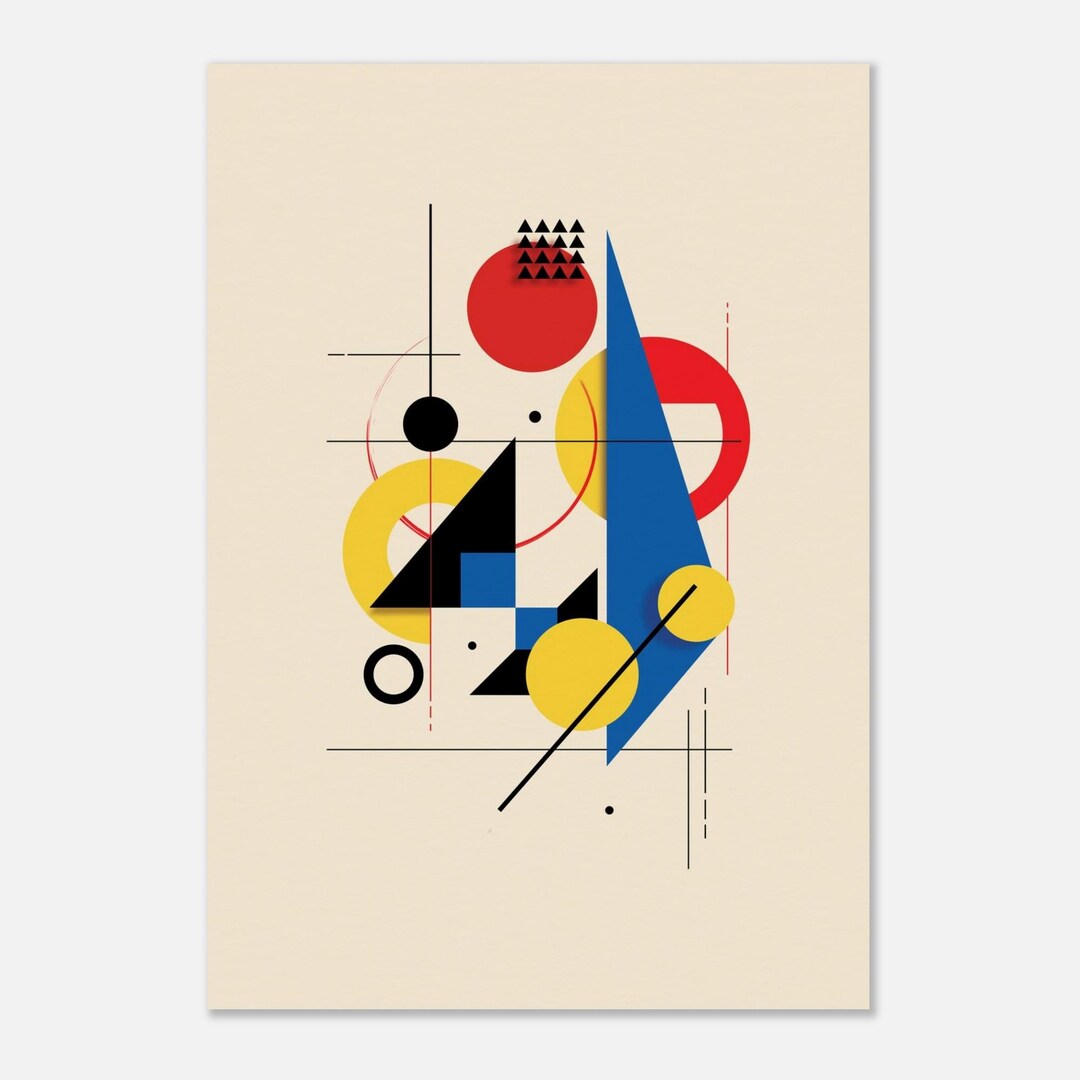 Cubic Poster Bauhaus Poster - Abstract Art - Cubic - Geometric Shapes - Wall Art ...