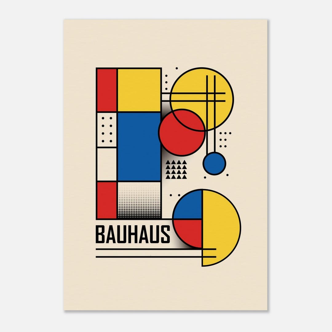 Cubic Poster Bauhaus Poster - Abstract Art - Cubic - Geometric Shapes - Wall Art - Etsy