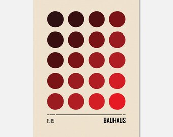 Bauhaus-affisch 1919 Minimalistisk Röd – Modern Geometrisk Konst – Skandinavisk Designaffisch – Abstrakt Väggdekoration