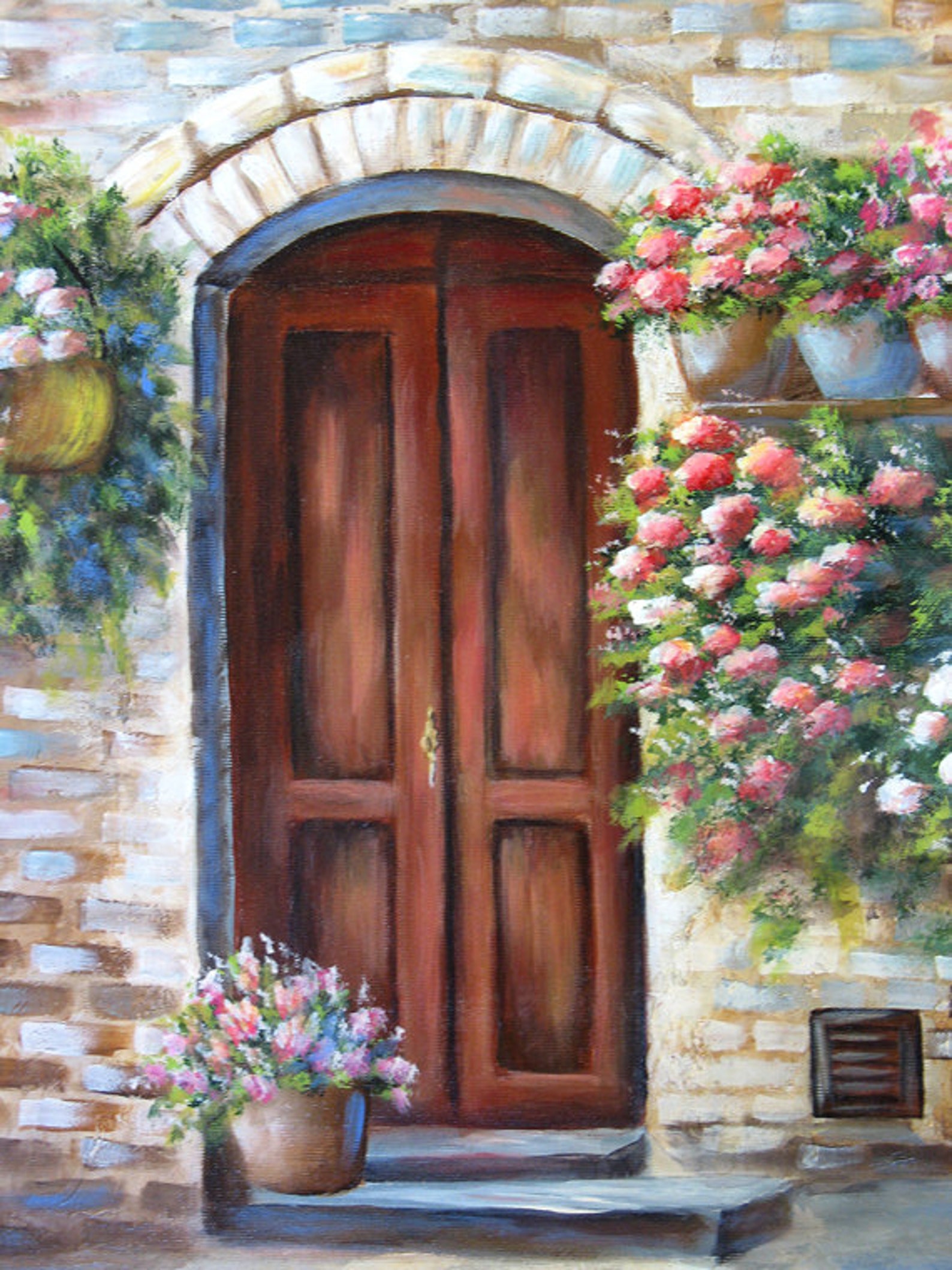 TUSCAN DOOR, an Original Acrylic Painting Etsy