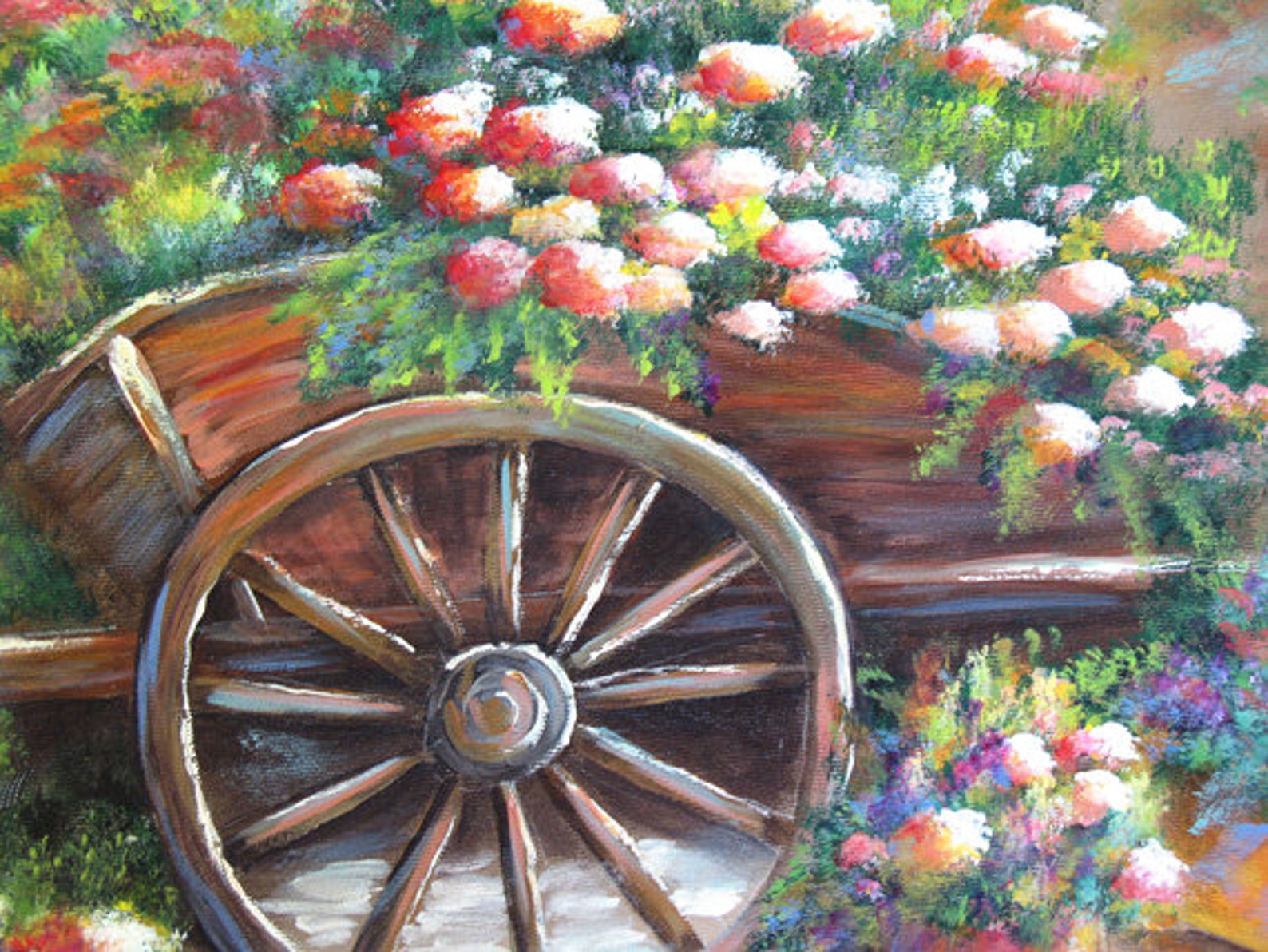 FLOWERS FOR SALE, an Original Acrylic Painting Etsy