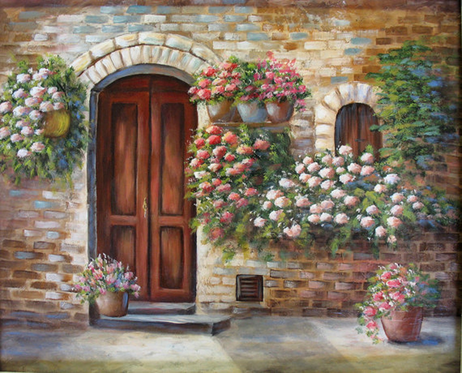TUSCAN DOOR, an Original Acrylic Painting Etsy