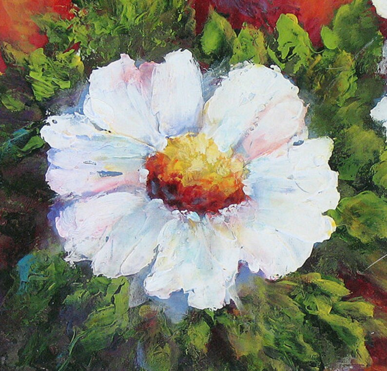 Palette Knife Floral Original Fine Art Painting Etsy