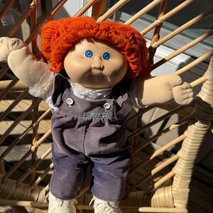 Vintage 1985 Cabbage Patch Kid Doll | Red Hair, Blue Eyes, Single Dimple (#3 Head)