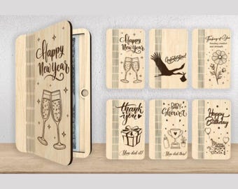 Laser Cut Wooden Envelope SVG Bundle: Wedding, Birthday, Baby Shower Money Holder (Digital Download)