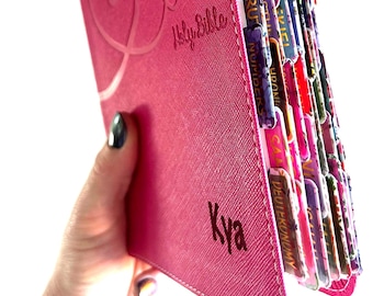 Personalized Pink NIV Holy Bible Engraved Name Floral Tabs Girls Christian Gift for Daughter