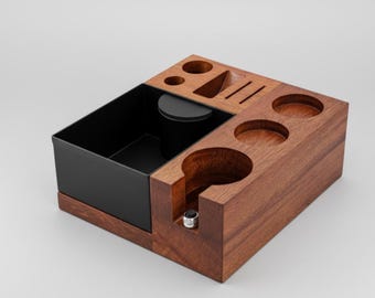 Walnut & Birch Wood Tamping Station