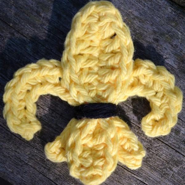 Crochet Fleur De Lis Applique PATTERN