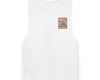 Delaware Vintage Tank Top | Zustand Souvenir Muskelpanzer | Delaware Reise-Hemd | Unisex Sommer Tank-Top | Outdoor Abenteuerbekleidung