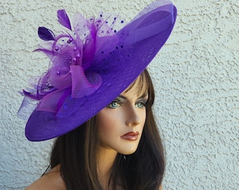 Purple Kentucky Derby ascot races wedding formal dress fancy