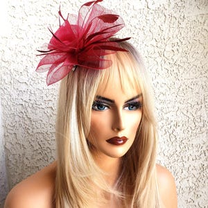 Wine fascinator wedding fascinator marron