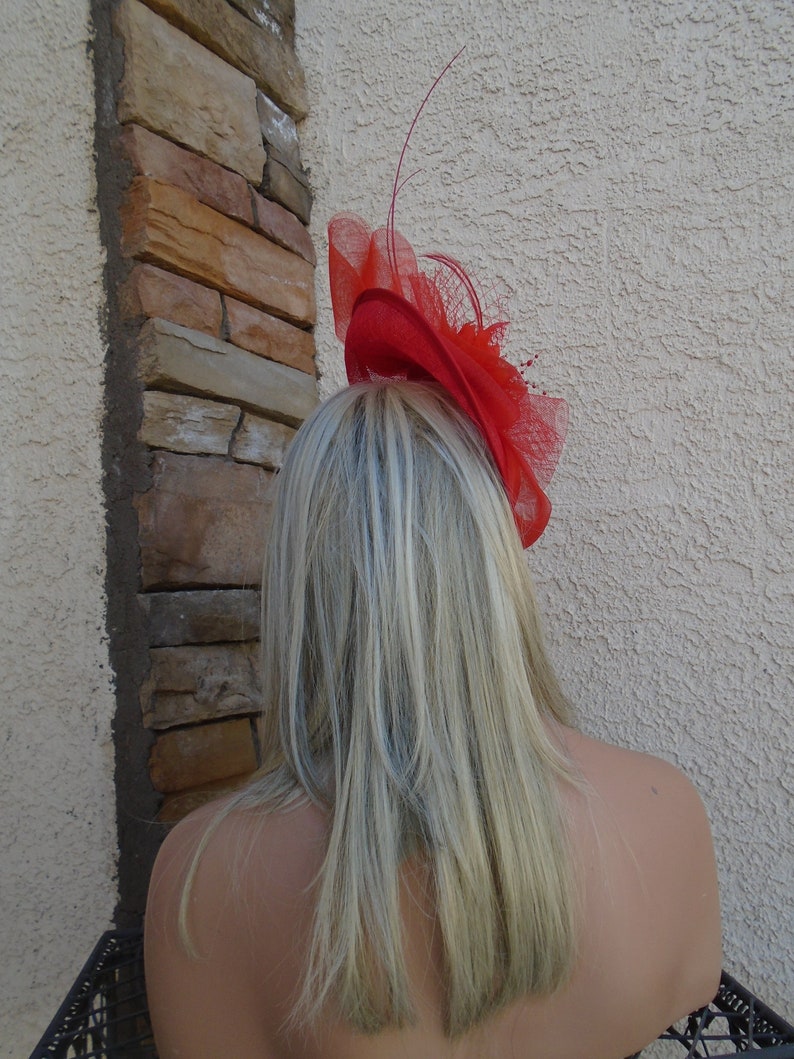 red fascinator
