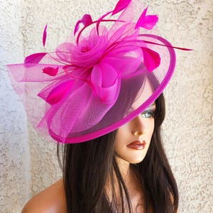 Fuchsia fascinator