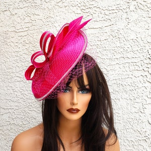 fuchsia fascinator