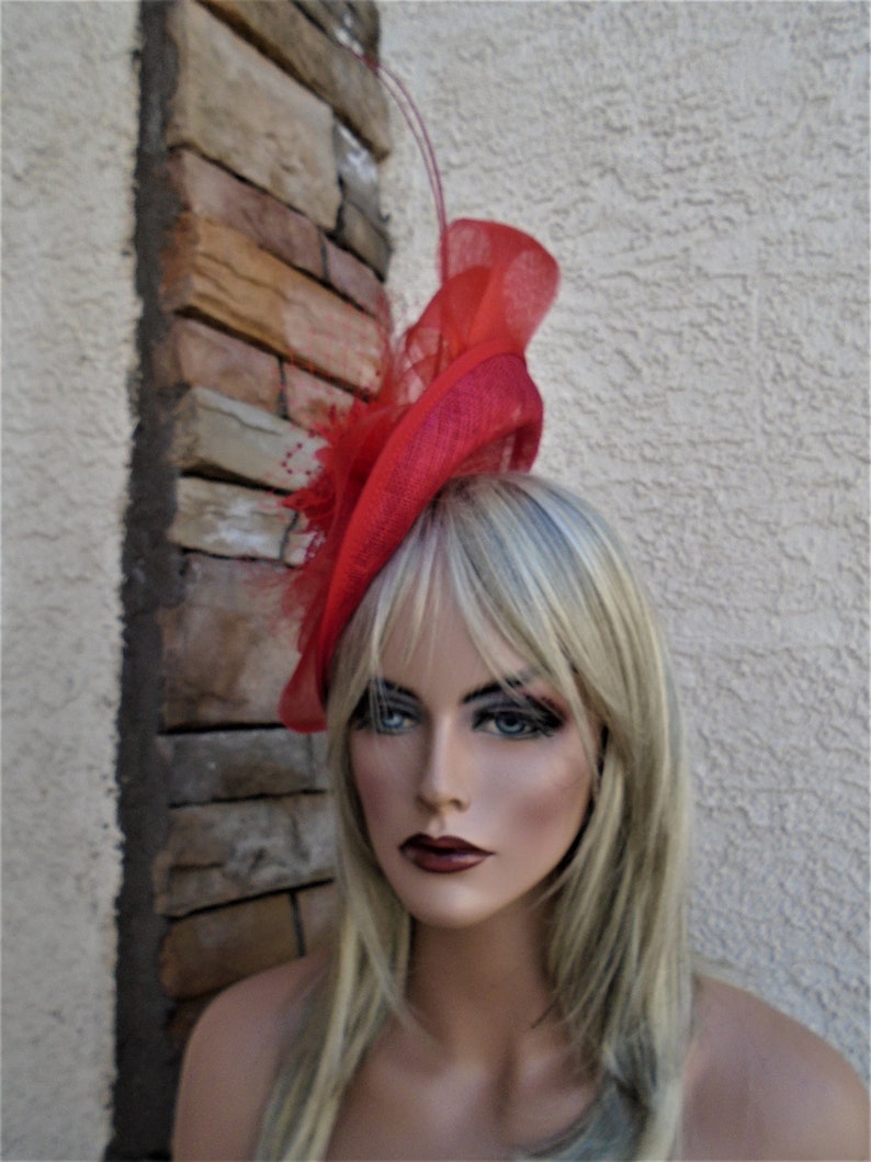 red fascinator