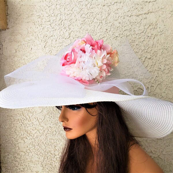 Pink Derby Hats Etsy