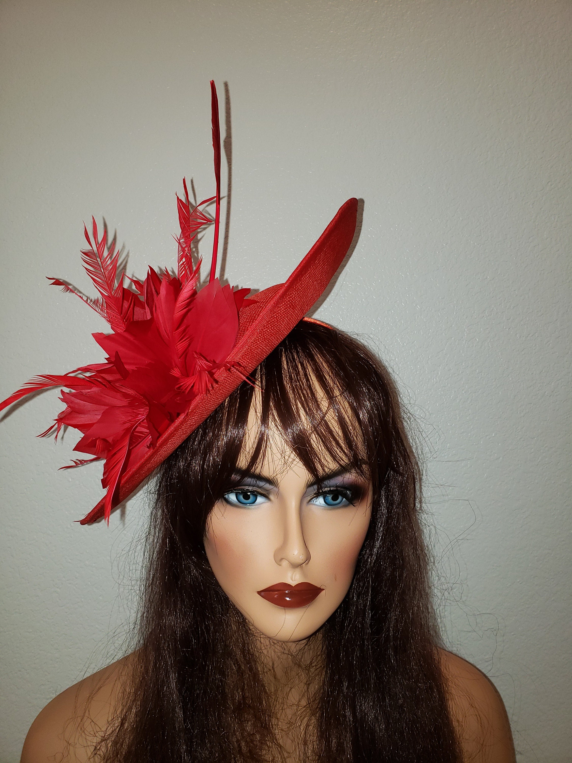 Red Fascinator | Etsy