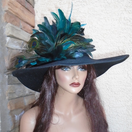 Peacock Feather Hat Dress Formal Fancy - Etsy